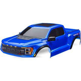 Body, Ford Raptor R, complete (blue) (includes grille, tailgate trim, side mirrors, decals, & clipless mounting)