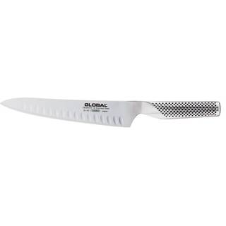 Global G-82 Tranchiermesser 21 cm mit Kullen - Cromova 18 Stahl - Silber