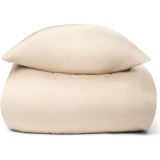Bambus dobbelt sengetøj - 240x220 cm - 100% Naturligt bambus - Nature By Borg - Beige satinvævet king size dynebetræk