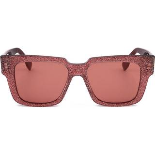 Agent Provocateur Kvinde HJG Debie Dark Pink Glitter Outlet solbriller Acetat Rosa Brun Firkantet Normal