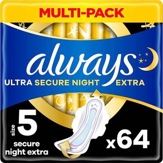Always ULTRA Secure Night Extra månedspakke bind med vinger til damer