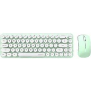 Trådløst tastatur og mus sæt MOFII Bønne 2.4G (Hvid-Grøn)