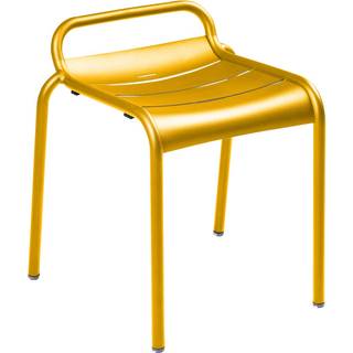 Fermob - Surprising Teak Footrest Honey - Udendørs taburetter og puffer - Harald Guggenbichler - Grøn - Metal/Træ