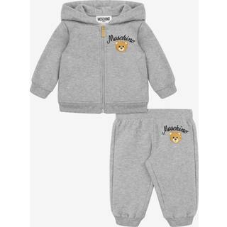 Moschino Kids Baby Teddy Bear fleece tracksuit - grey - M 18-24
