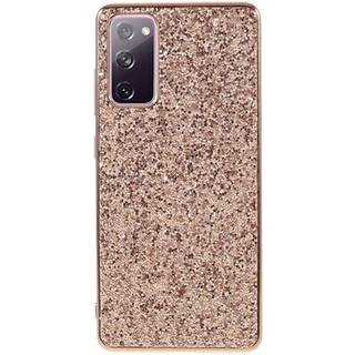 Glitter Series Samsung Galaxy S20 FE Hybrid Cover - Rødguld