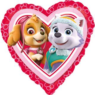 Paw Patrol hjerte folieballon, 43 cm
