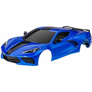 Traxxas - TRX9311X - Body, Chevrolet Corvette Stingray, complete (blue) (painted, decals applied) (includes side mirrors, spoiler, grilles, vents, &