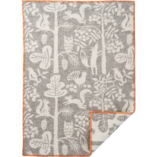 Klippan Yllefabrik Tree Climbers Plaid 65x90 Cm - Plaider & Tæpper Lammeuld Grå - 246102