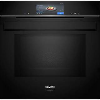 Indbygningsovn med mikro og dampskud 67l m/disp, sort - Siemens iQ700 - HN978GMB1