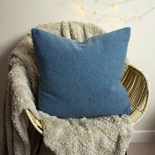 Furn. Malham Teddy Teddystof Fleece Polyester Fyldt Pude30x50cm