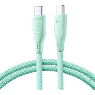 Joyroom USB-C til USB-C kabel 60W PD, 1m - Grøn