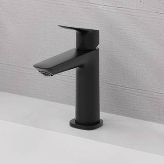 hansgrohe Logis Fine 110 håndvaskbatteri med push-open bundventil, mat sort