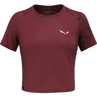Salewa Women's Lavaredo Hemp Crop T-Shirt Funktionsshirt Damer størrelse 40 farve rød