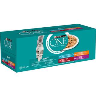 Purina ONE Adult Møre stykker i sauce med havfisk, kylling, oksekød og lam 68.81 DKK/1 kg