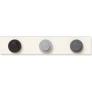 Lego Wall Hanger Rack - Coat Rack med 3 kroge til h?ngende frakker Rygs?kke Hats | Perfect Kids Lego Room Decor | Assorterede farver - sort gr? m