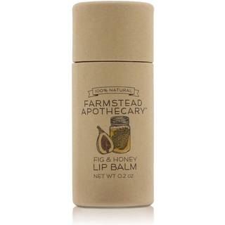 Farmstead Apothecary 100% naturlig l?bebalsam med organisk bivoks organisk sheasm?r og organisk kokosn?ddeolie Fig og honning 0,25 oz