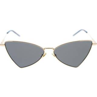 SAINT LAURENT Unisex SL 303 JERRY 004 Solbriller Metal Guld Grå Geometrisk Normal
