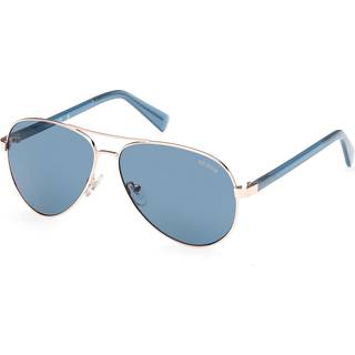 Guess Unisex GU8279 28V Solbriller Metal Guld Blå Pilot Normal