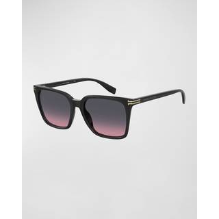 Marc Jacobs Kvinde MJ 1094/S 807/FF Solbriller Acetat Sort Grå rose Firkantet Skygge