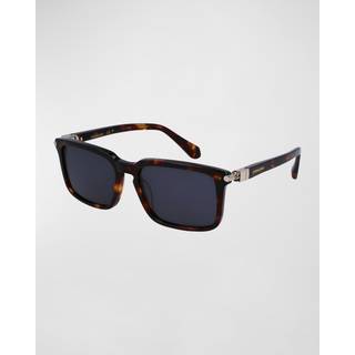 Ferragamo Mand SF1110S 242 Solbriller Acetat Havana Grå Firkantet Normal Normal
