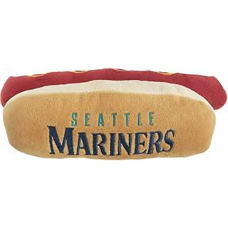 MLB Seattle Mariners Plys Hundelegetj - Stadion Tema Snacks - Sdeste Plys HOT-Dog Legetj til Hunde og Katte med Indre Squeaker & Premium Brode