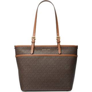 MK Winston Medium Signature Logo Pocket Tote Bag - Brown - Michael Kors - ONE SIZE