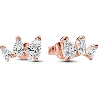 Pandora Rose-Gold Sparkling Pear Stud Earrings - Rose Gold
