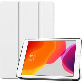 Apple iPad 10.2" (2021 / 2020 / 2019) Læder Flip Cover m. Stand - Hvid