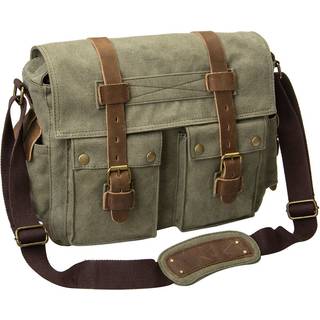 Peacechaos herres l?rredskamera taske l?der DSLR SLR kamera sag vintage kamera messenger taske skulder taske slynge taske (h?rgr?n)