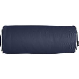 Diyti Plain Pude 17x45 Cm - Udendørs Dekorative Puder Polyester Marineblå - 04-NAVC-PN-NAV/WHI