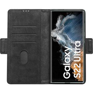 Samsung Galaxy S22 Ultra Key Nordfjord Slim Wallet Læder Cover m. Pung - Sort