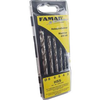 FAMAG Træ dybelborsæt HSS 5-dele Ø 3, 4, 5, 6, 8mm 1591