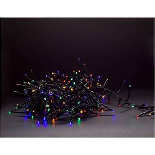 Outlet: 8 m. multicolor cluster LED julelyskæde - 400 LED, memory funktion, IP44 udendørs, 230V