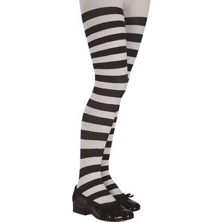 Sort og Hvide Tights udklædningstøj til børn(Str. 122/S)