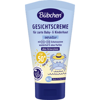 Bübchen Sensitive Sun Protection Face Cream SPF 50+ Beskyttende ansigtscreme til børn SPF 50+ 6 m+ 50 ml - 50 ml