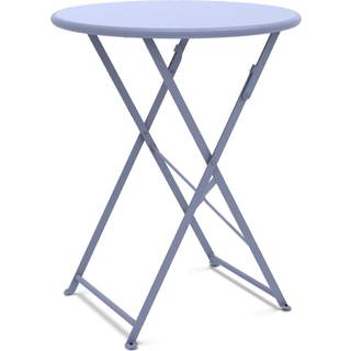 Ethimo Flower Foldbart Bord Ø60 Cm - Haveborde Galvaniseret Stål Plumbago Blue - FLTPTM1B41
