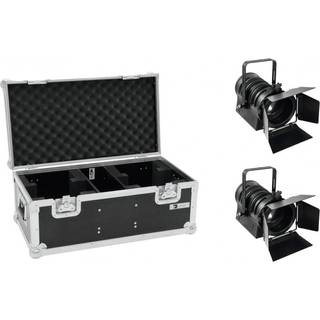 Eurolite Set 2x LED THA-40PC bk + Case TILBUD NU tilfælde sæt