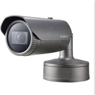 Hanwha Vision Bullet Kamera XNO-8082R 2,8 - 8,4mm Überwachungskamera mit 6 Megapixel Auflösung. professionelle Kamera für außen - silber