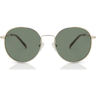 Oval Fuld Kant Metal Guld Solbriller Mænd - SmartBuy Collection - Gold - 52mm