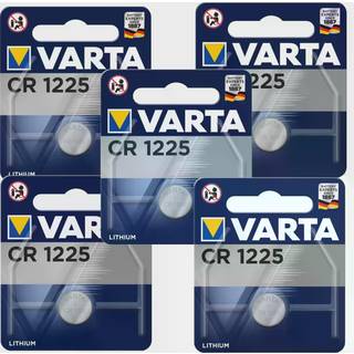 5x Lithium Knapcelle, Batteri Varta CR1225 5x 1er Blister