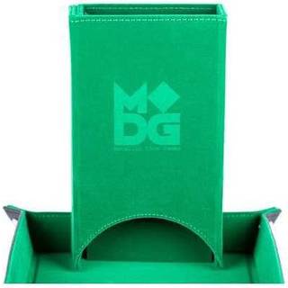 Metalliske terningspil lic545 fold op Velvet Dice Tower Green