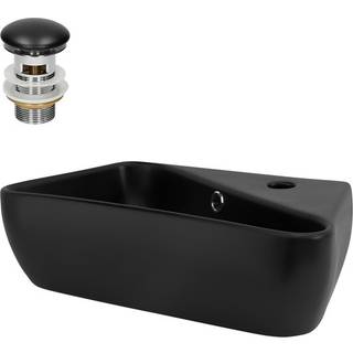 ML-Design Keramisk håndvask sort 45x27x13 cm kantet