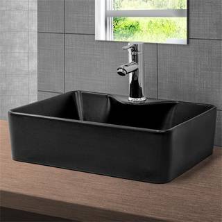 ECD Germany Design vask 480 x 380 x 140 mm, fremstillet af keramisk rund hvid