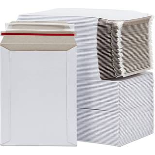 Juvale 100 Pack 6x8 Stive Mailers - 550 GSM tyk selvkl?bende ophold flad papkonvolutter til forsendelsesfotos dokumenter Collectible Trading Card