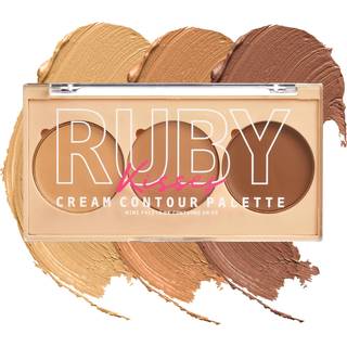 Ruby Kisses Contour Palette 3-in-1 Contour Condeal Highlight All-in-One Mini Palette Langvarig let at blande fl?de konturpalet til fedtet og t?r