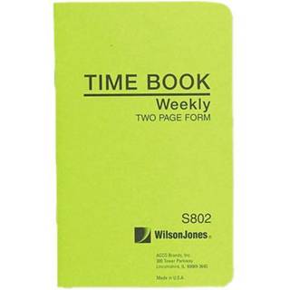 Foreman's Time Book Week, der slutter 4-1/8 x 6-3/4 36-siders bog