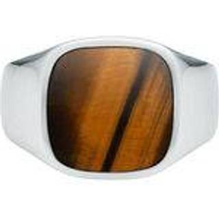 IX Cushion Signet Ring Tiger Eye Silver
