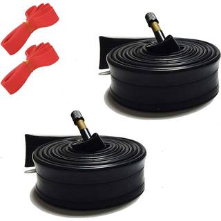 Cykel indre r?r 700x38c/35c/40c/43c med Rim Strip & Tire Lever - Schrader Valve A/V 48L 48mm - 2 Pack