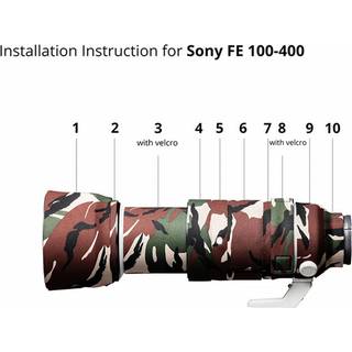 EasyCover Lens Oak lens protector for Sony FE 100-400mm F4. 5-5.6 GM OSS Forest camouflage