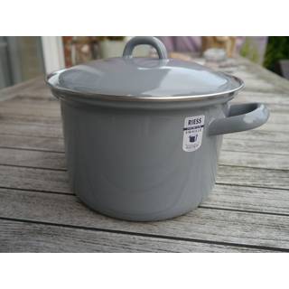 Riess Classic Pure Grey Fleischtopf 18 cm / 2,5 L - Emaille - Grau